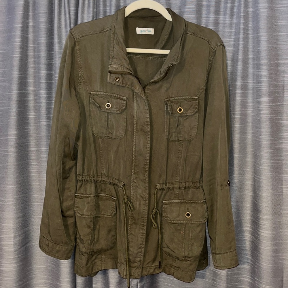 Grace & Lace Soft Utility Jacket sz L
